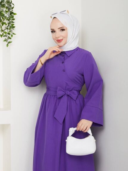 Maxi Dress with Waist Belt