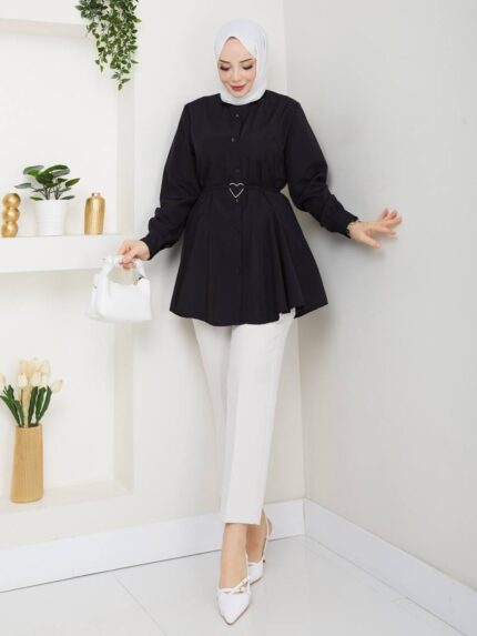 Tunic with Button Placket