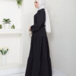 Sommer Maxikleid mit Knopfleiste und Taillengürtel