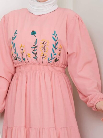 summer dress-floral embroidery