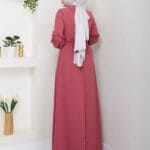 Sommer Maxikleid mit Knopfleiste und Taillengürtel
