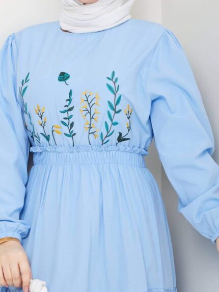 summer dress-floral embroidery