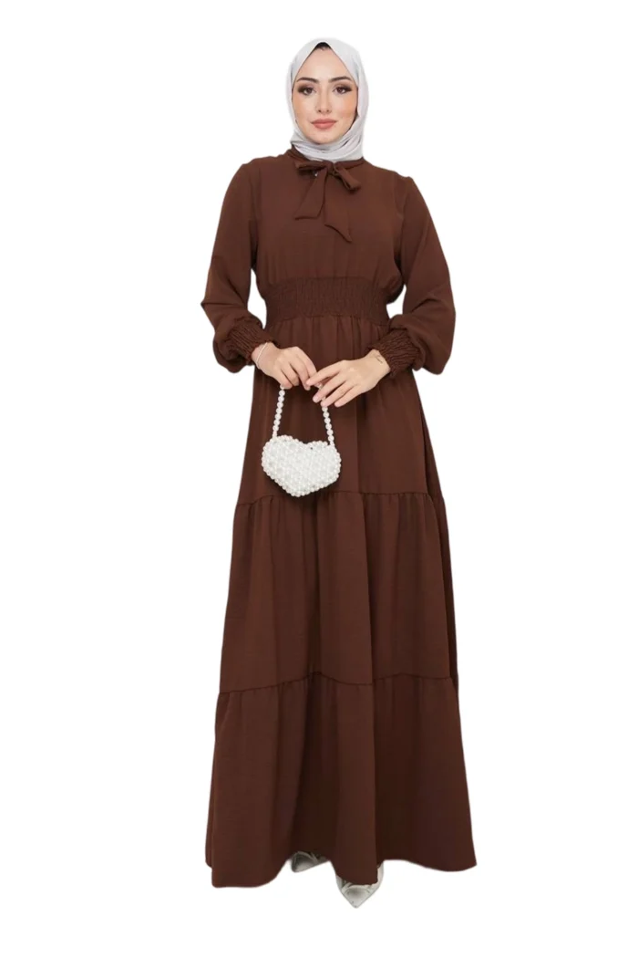 Elegantes Maxikleid mit Schleif | Modest Fashion 2025 – Bild 3