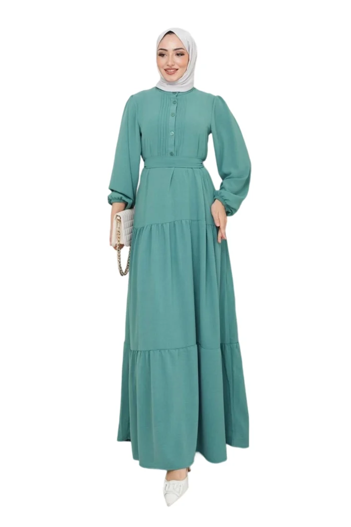 Maxikleid mit Knopfleiste | Modest Fashion für Sommer 2025 – Bild 4