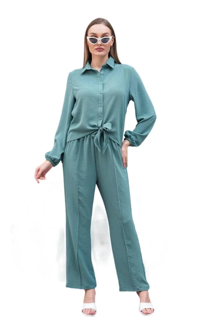 Elegantes Damen-Zweiteiler-Set mit Bluse und Hose | Modisch & Bequem – Bild 2