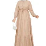 Maxikleid mit Knopfdetails & Bindegürtel – Casual Eleganz in 3 Farben | Modest Fashion – Bild 6