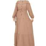 Damen Sommerkleid mit Knöpfen und Taillenzug – Langarm, elegant & luftig 2025 – Bild 6