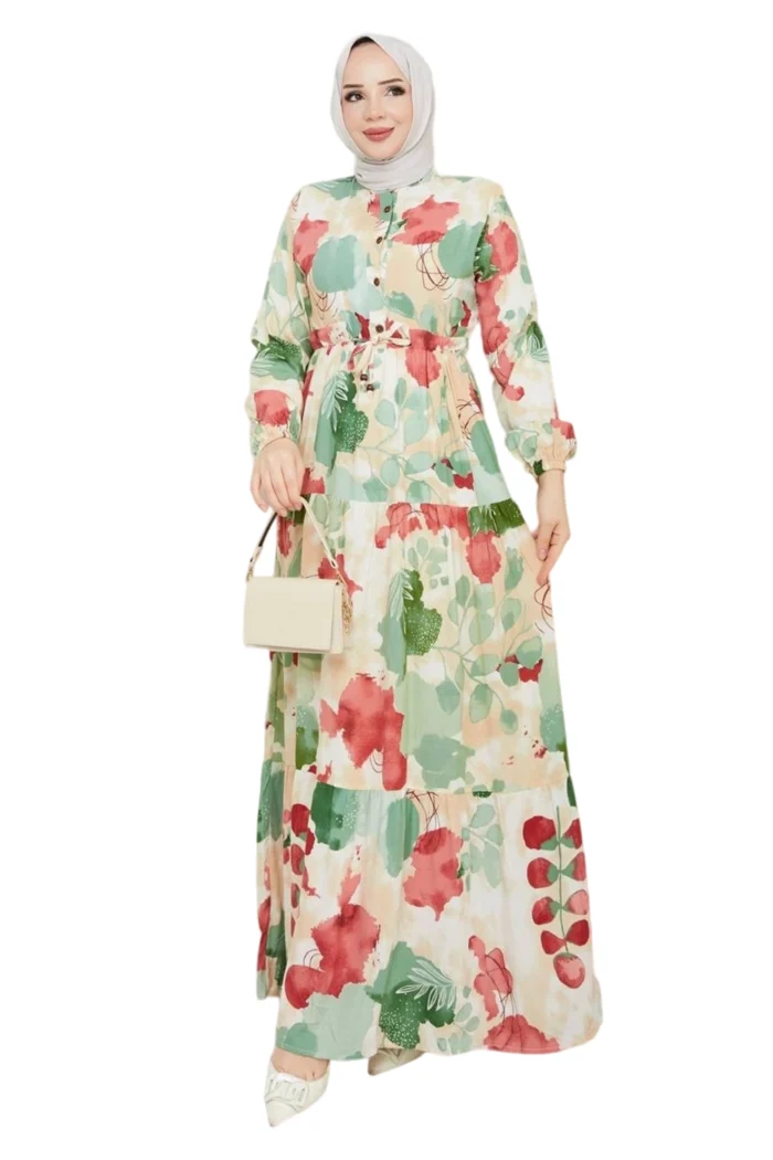 Sommerkleid mit Aquarell-Print | Luftig, langärmelig & floral 2025 – Bild 7