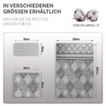 Bettwäsche 3-teiliges Set in Schwarz und Silbergrau | OEKO-TEX zertifiziert – Bild 9