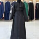 Elegante Crinkle-Abaya mit Gürtel – Stilvoll & Zeitlos – Bild 4
