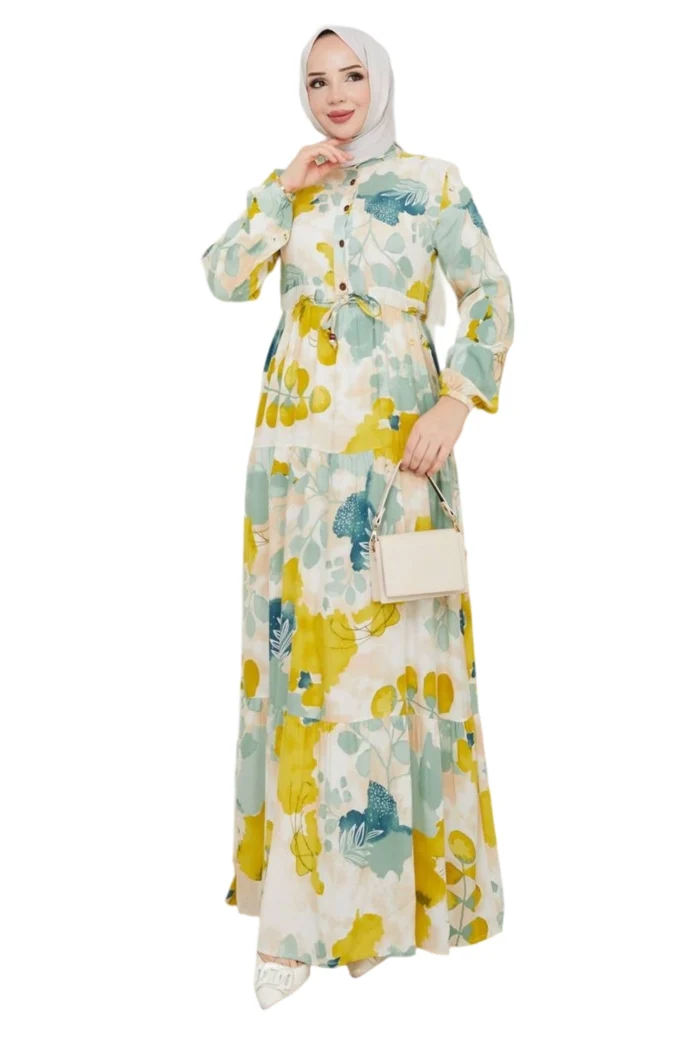 Sommerkleid mit Aquarell-Print | Luftig, langärmelig & floral 2025 – Bild 10