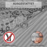 Bettwäsche 3-teiliges Set in Schwarz und Silbergrau | OEKO-TEX zertifiziert – Bild 5
