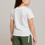 Mädchen-Set 2-teiliges | T-Shirt mit Butterfly-Print & grüne Ripp-Hose – Bild 2