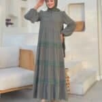 Elegantes Maxikleid mit Volants und Spitzendetails – Luftig & Blickdicht – Bild 7