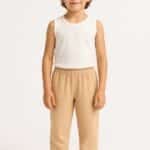 Beiges 3-teiliges Jungen-Set – Hemd, Hose & Unterhemd – Bild 2