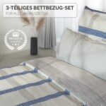 Bettwäsche-Set mit blau-grauen Karos auf Weiß | OEKO-TEX® zertifiziert – Bild 5