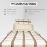 Bettwäsche 3-teiliges Set mit braun-beigem Karomuster | OEKO-TEX zertifiziert – Bild 2