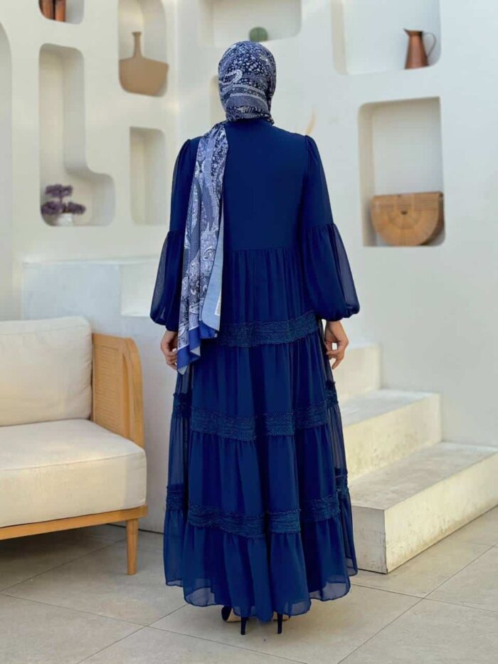 Elegantes Maxikleid mit Volants und Spitzendetails – Luftig & Blickdicht – Bild 6