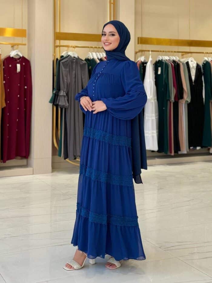 Elegantes Maxikleid mit Volants und Spitzendetails – Luftig & Blickdicht – Bild 4