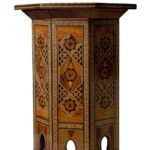 Oktagonaler Mosaiktisch aus Holz – orientalisches Design – Bild 2