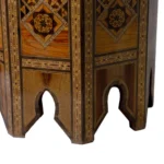 Oktagonaler Mosaiktisch aus Holz – orientalisches Design – Bild 3