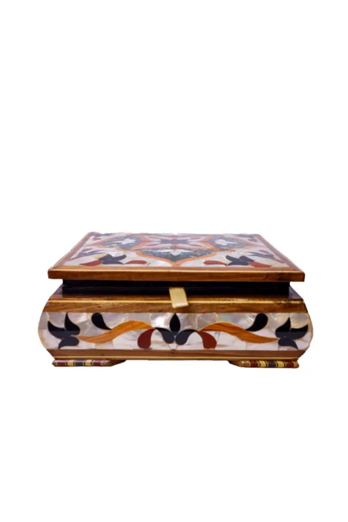 Ma’shaq – Edle Schmuckbox aus Perlmutt handgefertigt 25×25 cm – Bild 2