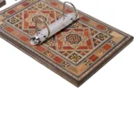 Mosaik Schreibtisch Set handgefertigt – 5-teilig mit Gravurfläche – Bild 3