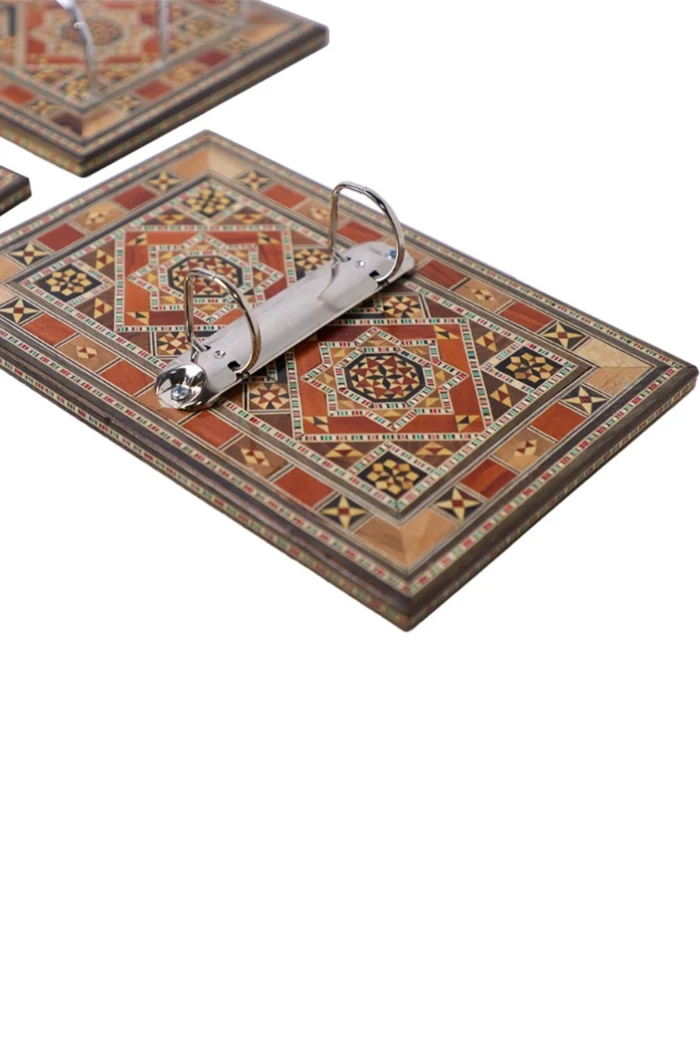 Mosaik Schreibtisch Set handgefertigt – 5-teilig mit Gravurfläche – Bild 3