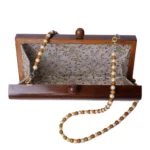 Damenhandtasche Holz mit Perlmutt-Intarsie – handgefertigt & einzigartig – Bild 2