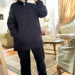 Dunkelblauer Zweiteiler Damen Model 2 - Sportliches Set – Bild 2