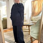 Dunkelblauer Zweiteiler Damen Model 2 - Sportliches Set