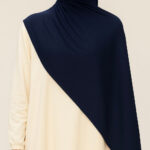 Baumwoll Hijab Dunkelblau - Weiches Naturkopftuch