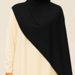 Baumwoll Hijab Schwarz - Klassisches Naturkopftuch