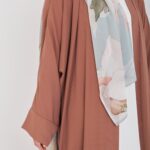 Damen Kimono Braun - Eleganter Überwurf – Bild 4