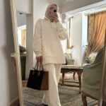 Zweiteiler Damen Creme - Bequemes Sportset