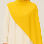 Baumwoll Hijab Gelb - Weiches Kopftuch