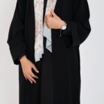 Damen Kimono Schwarz - Eleganter Überwurf - Image 3