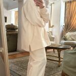 Zweiteiler Damen Creme - Bequemes Sportset – Bild 2