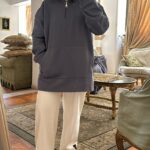 Grauer Zweiteiler Damen Model 2 - Sportliches Set – Bild 3