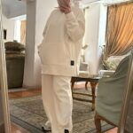 Zweiteiler Damen Creme - Bequemes Sportset – Bild 3