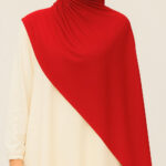 Baumwoll Hijab Rot - Weiches Naturkopftuch