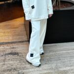 Cremefarbene Damen Hose - Elegante Freizeithose