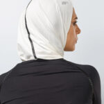 Sport Hijab Light Weiß - Leichtes weißes Sportkopftuch – Bild 2