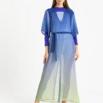 Strandkleid Grün Damen - Elegantes Cover-Up mit Farbverlauf