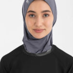 Schwimm Hijab Anthrazit - Ultra-Fit Badekappe