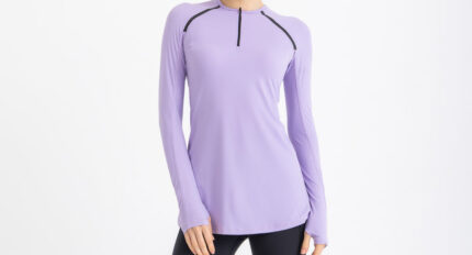 Performance Langarmshirt Digital Lavender - Lavendel Sportshirt