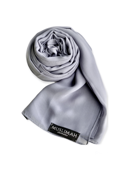 Premium Chiffon Hijab Hellgrau - Dezentes Kopftuch