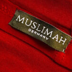 Baumwoll Hijab Rot - Weiches Naturkopftuch – Bild 3