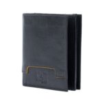 Klassische Bifold Herren-Ledergeldbörse | Schwarz – Bild 3
