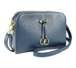 Elegant Leather Shoulder Bag | Blue